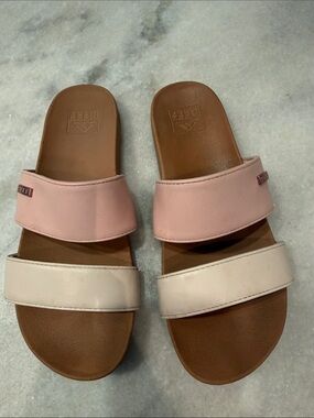 Reef vista sandals beige, and rose pink